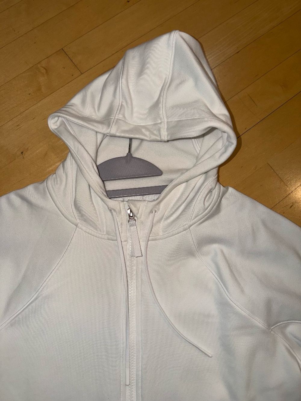 Athleta white zip up hoodie jacket, L, CB2691 - Picture 4 of 5